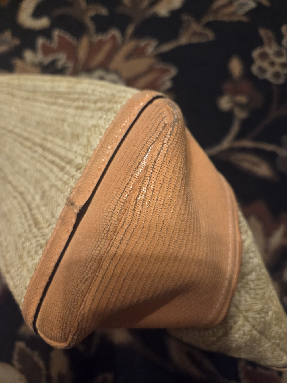 Coach Straw Tote with Tan Leather Trim - Picture 4 of 9